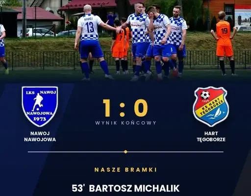 Nawoj Nawojowa kontynuuje serię zwycięstw – 1:0 z Hartem Tęgoborze