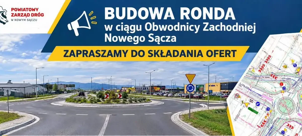 Nowe rondo na Obwodnicy Zachodniej Nowego Sącza – przetarg ogłoszony