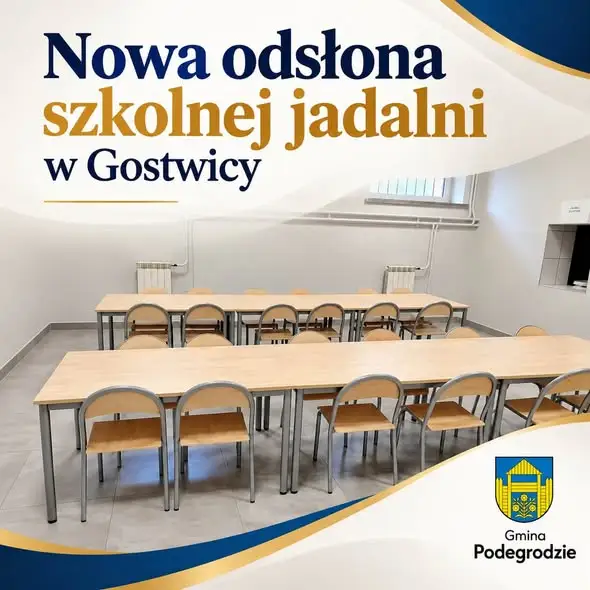 Gostwica: zakończono remont szkolnej jadalni w Szkole Podstawowej im. płk. Narcyza Wiatra