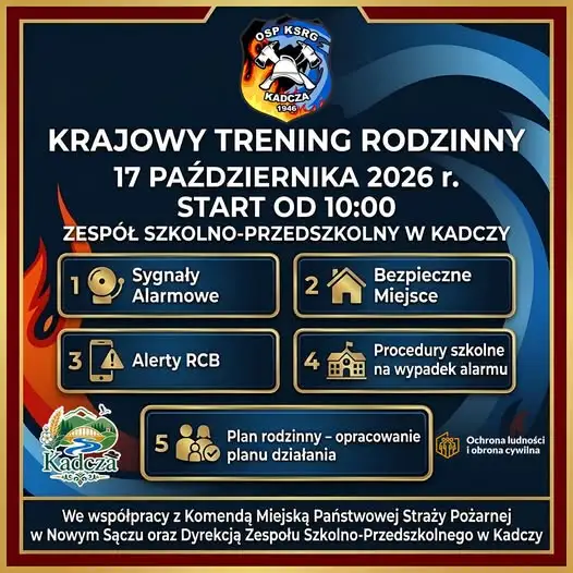 Krajowy Trening Rodzinny w Kadczy – zadbaj o bezpieczeństwo swojej rodziny