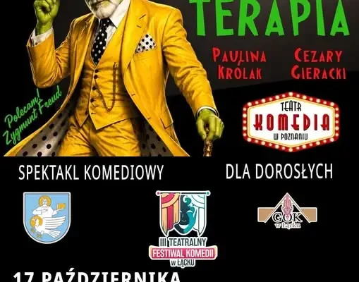 Konkurs przed spektaklem „Seksterapia” w Łącku – do wygrania bilety
