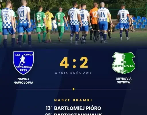 Nawoj Nawojowa wraca na zwycięską ścieżkę. Grybovia Grybów pokonana 4:2