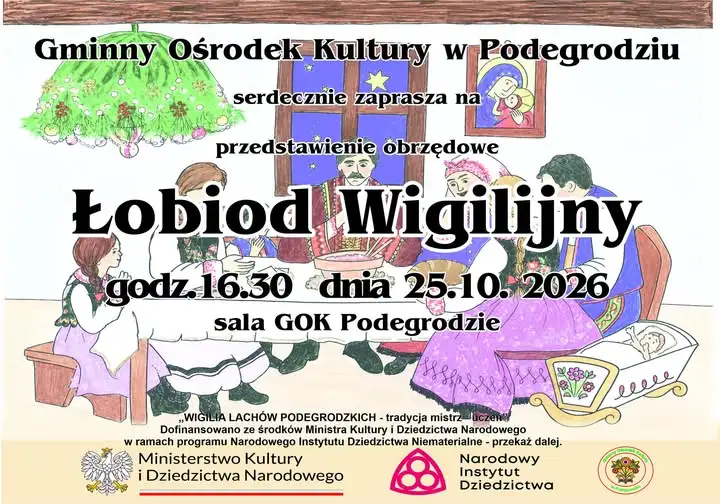 „Łobiod Wigilijny” w Podegrodziu – tradycja Lachów na scenie GOK