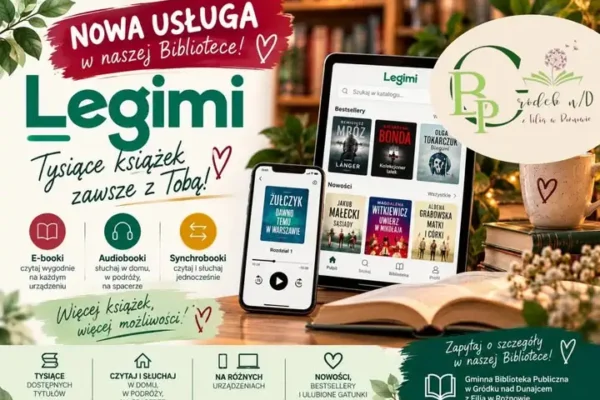 Legimi w Gminnej Bibliotece w Gródku nad Dunajcem – dostęp do e-booków i audiobooków